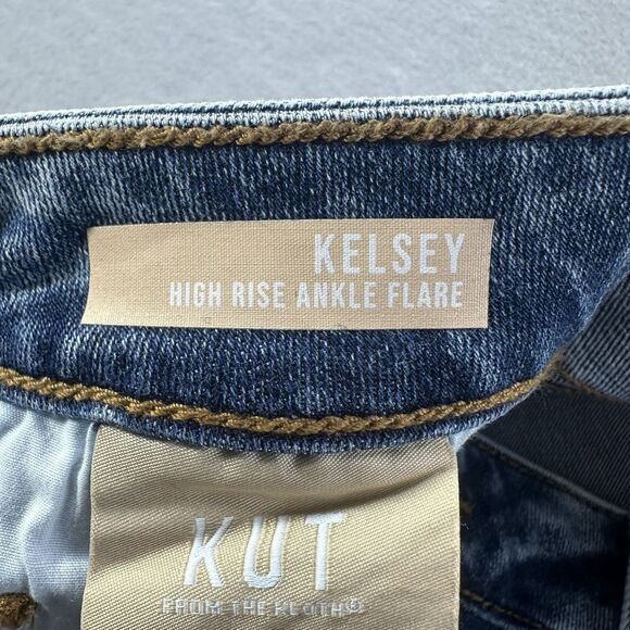 Kut From The Kloth Women’s Jeans 8 Kelsey High Rise Ankle Flare Medium Wash - Picture 6 of 15